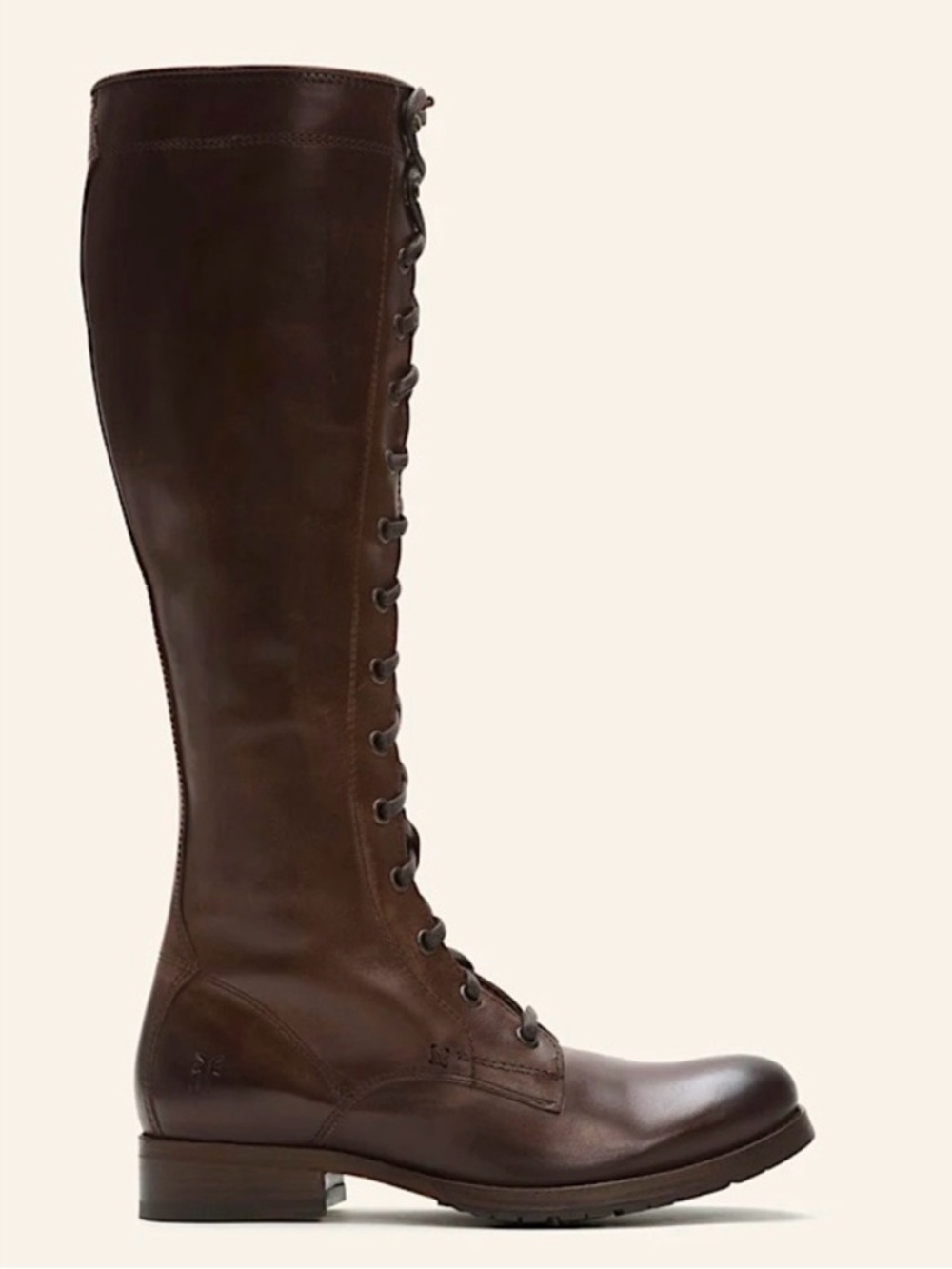 KATNISS Frye Melissa Tall Brown Leather Lace Up Knee High Riding Boot Size 9 - Picture 2 of 12